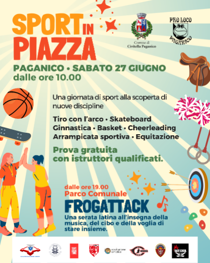Sport in Piazza 2026: una giornata di sport, divertimento e scoperta a Paganico