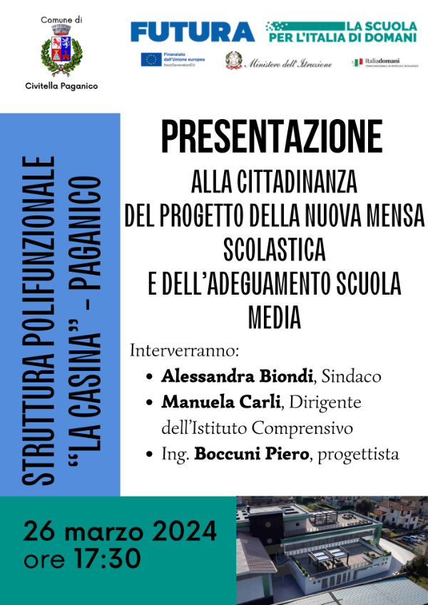 presentazione lavori mensa e adeguamento scuola media