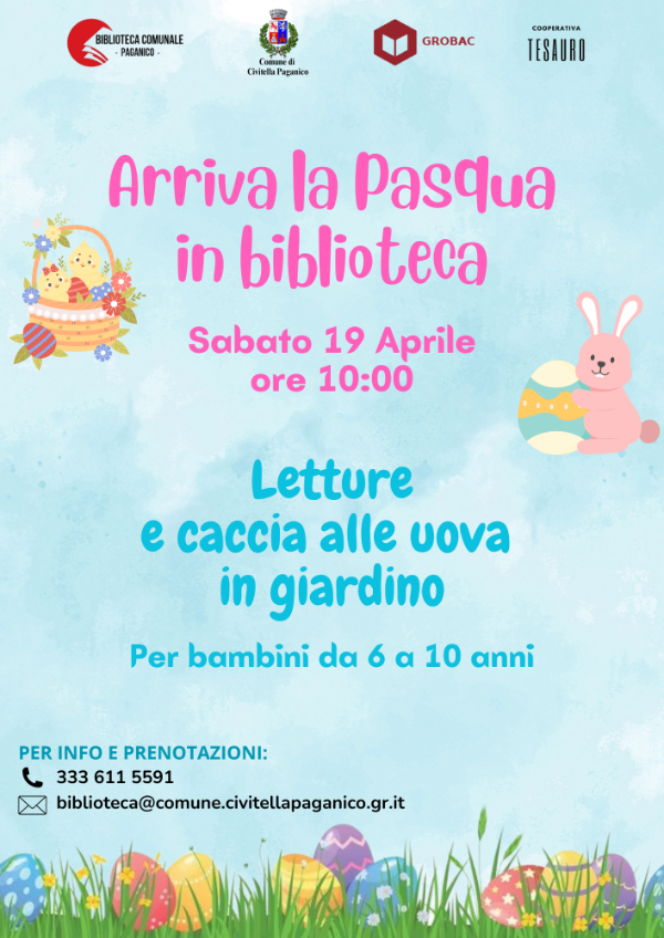 Arriva la Pasqua in Biblioteca - locandina